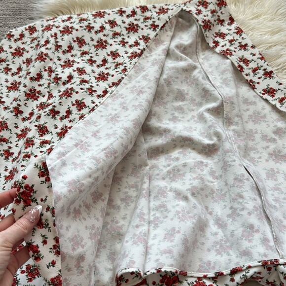 Danielle Bernstein Floral Maxi Slip Dress White - Picture 8 of 9